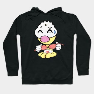 Cute Slluks character fatty boy getting nervous illustration Hoodie